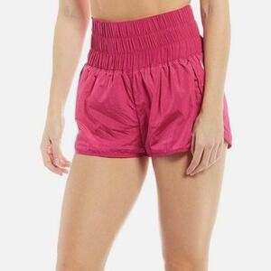 FP MOVEMENT Neon‎ Magenta Pink The Way Home High Rise Running Shorts Size Small